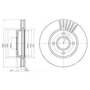 DELPHI BG2699 Тормозной диск