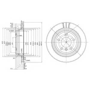 DELPHI BG3042 Гальмівний диск