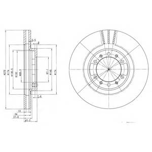 DELPHI BG3099 Тормозной диск