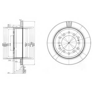 DELPHI BG3557 Тормозной диск