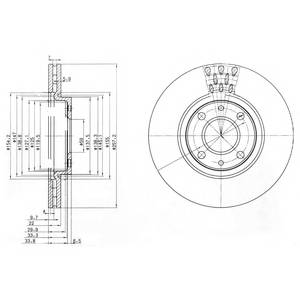 DELPHI BG3574 Тормозной диск