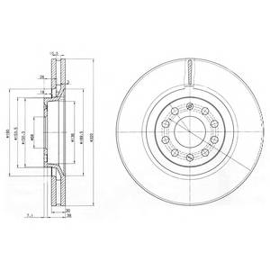 DELPHI BG3714 Тормозной диск