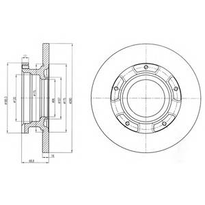 DELPHI BG4008 Тормозной диск