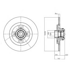 DELPHI BG9025RS Гальмівний диск