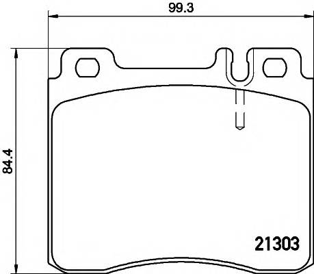 HELLA 8DB 355 007-551 Комплект гальмівних колодок,