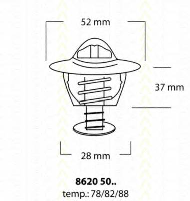 TRISCAN 8620 5078 Термостат, охолоджуюча рідина