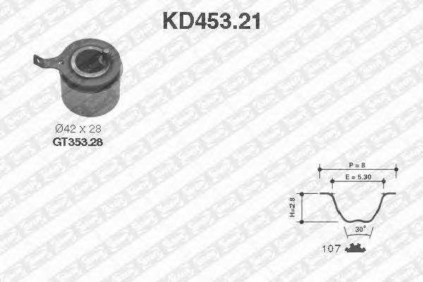 SNR KD453.21 Комплект ременя ГРМ