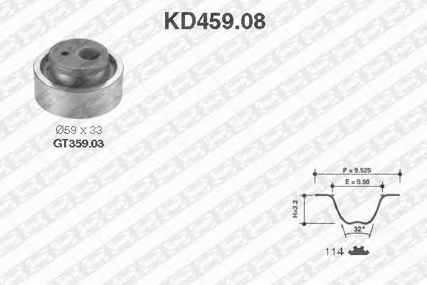 SNR KD459.08 Комплект ременя ГРМ