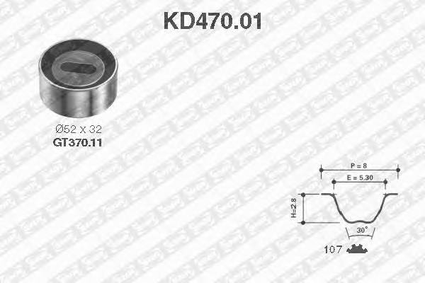 SNR KD470.01 Комплект ременя ГРМ