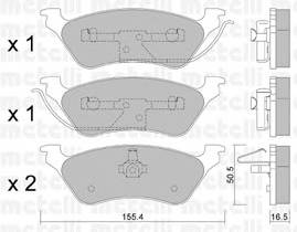 METELLI 22-0625-0 Комплект гальмівних колодок,