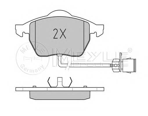 MEYLE 025 206 7619/W Комплект тормозных колодок,