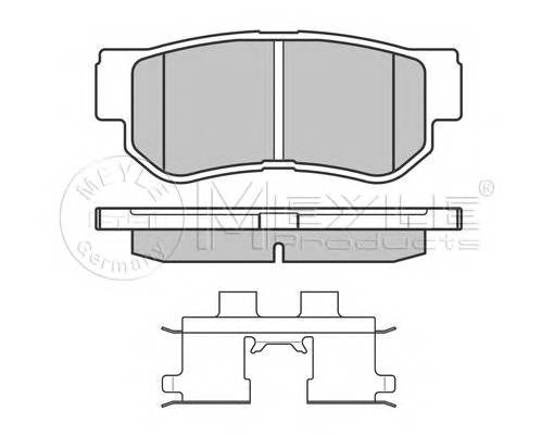 MEYLE 025 235 4314/W Комплект гальмівних колодок,