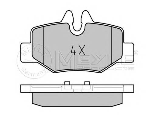 MEYLE 025 240 0817 Комплект гальмівних колодок,