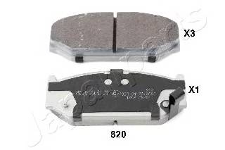 JAPANPARTS PA-820AF Комплект тормозных колодок,