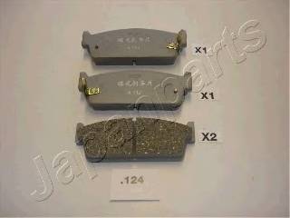 JAPANPARTS PP-124AF Комплект гальмівних колодок,