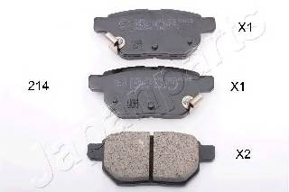 JAPANPARTS PP-214AF Комплект тормозных колодок,