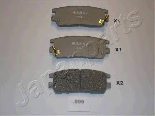 JAPANPARTS PP-599AF Комплект тормозных колодок,