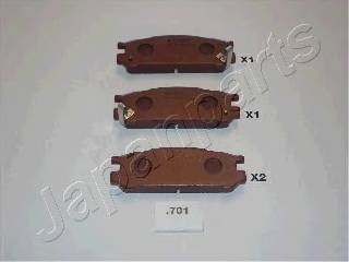 JAPANPARTS PP-701AF Комплект тормозных колодок,