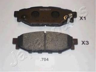 JAPANPARTS PP-704AF Комплект тормозных колодок,