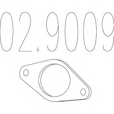 MTS 02.9009 Прокладка, труба выхлопного