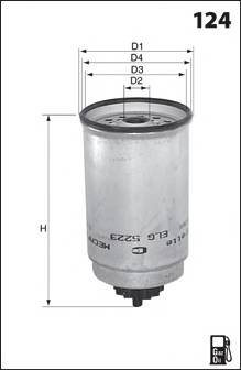 MECAFILTER ELG5223 Паливний фільтр