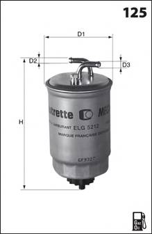 MECAFILTER ELG5212 Топливный фильтр