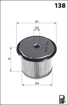 MECAFILTER ELG5218 Топливный фильтр