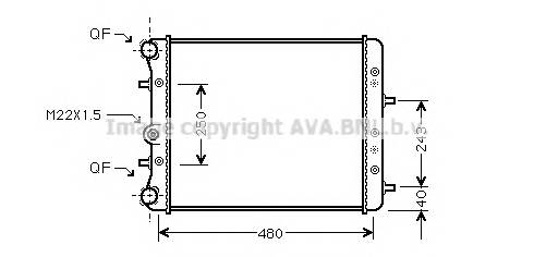 AVA QUALITY COOLING SAA2005 Радиатор, охлаждение двигателя