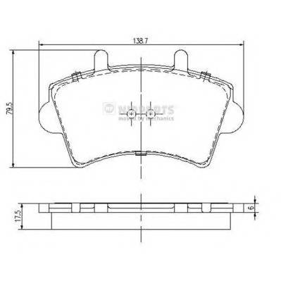 NIPPARTS J3601079 Комплект тормозных колодок,