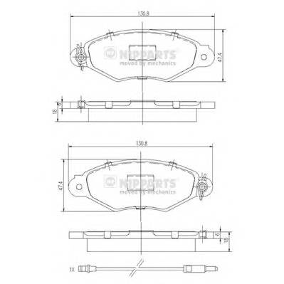 NIPPARTS J3601093 Комплект гальмівних колодок,