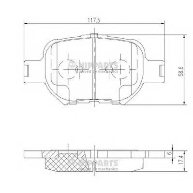 NIPPARTS J3602091 Комплект гальмівних колодок,