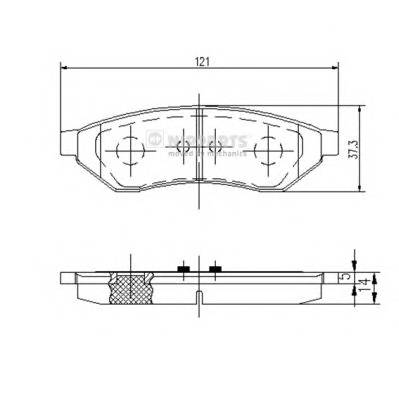 NIPPARTS J3610902 Комплект гальмівних колодок,