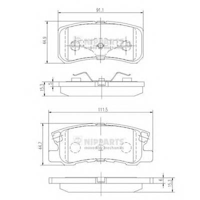 NIPPARTS J3615010 Комплект тормозных колодок,