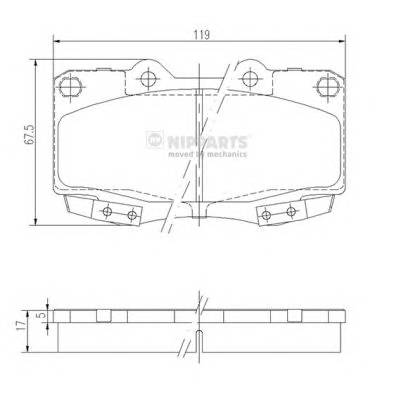 NIPPARTS N3602145 Комплект тормозных колодок,