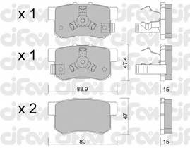 CIFAM 822-173-1 Комплект тормозных колодок,