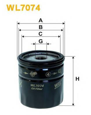 WIX FILTERS WL7074 Масляный фильтр