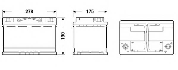 EXIDE EK700 Стартерная аккумуляторная батарея;