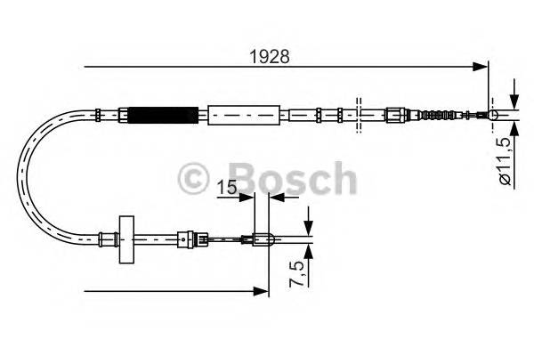 BOSCH 1 987 477 922 Трос, стояночная тормозная