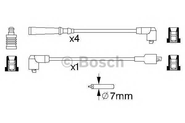 BOSCH 0 986 356 702 Комплект проводов зажигания