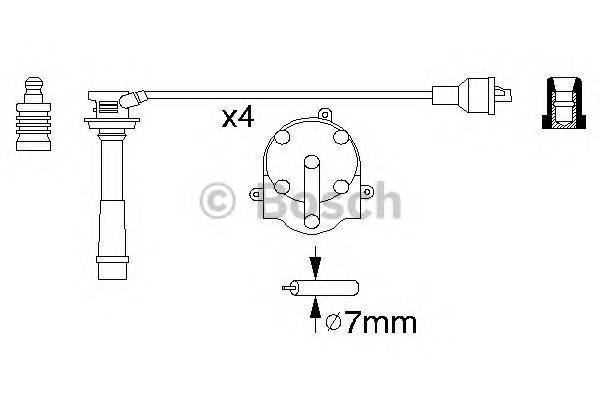 BOSCH 0 986 356 953 Комплект дротів запалювання