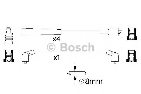 BOSCH 0 986 357 129 Комплект дротів запалювання