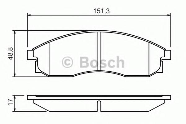 BOSCH 0 986 424 340 Комплект гальмівних колодок,