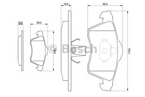 BOSCH 0 986 494 008 Комплект гальмівних колодок,