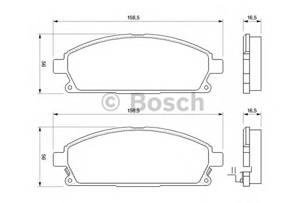 BOSCH 0 986 424 715 Комплект гальмівних колодок,