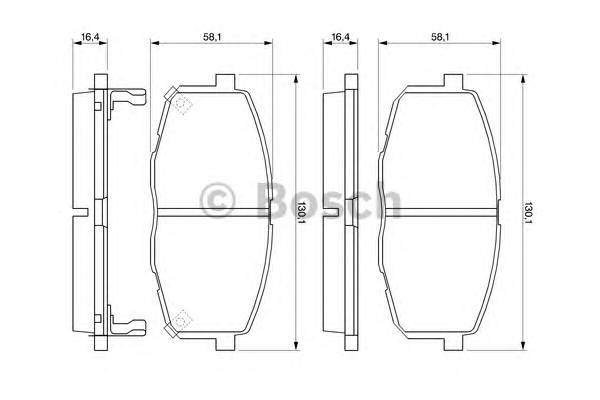 BOSCH 0 986 424 811 Комплект тормозных колодок,