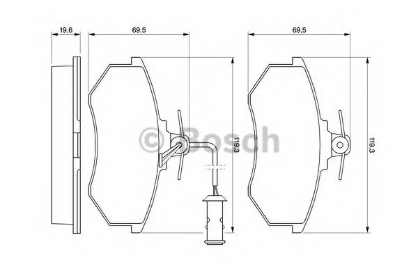 BOSCH 0 986 466 693 Комплект гальмівних колодок,