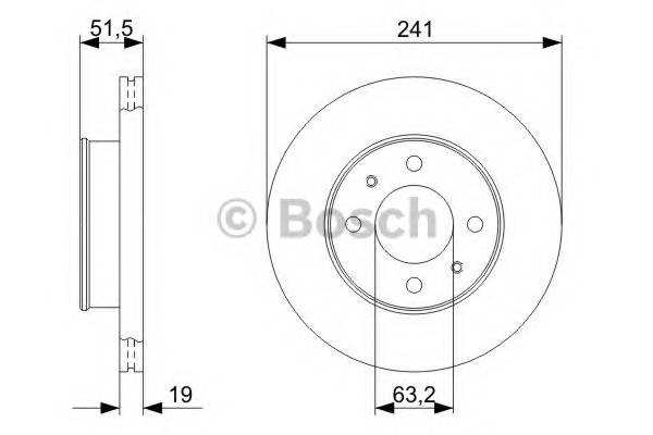 BOSCH 0 986 479 377 Тормозной диск