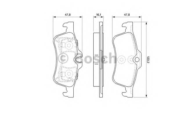 BOSCH 0 986 494 063 Комплект тормозных колодок,