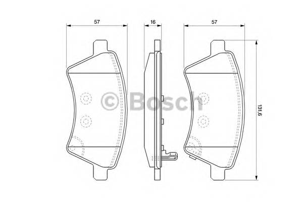 BOSCH 0 986 494 129 Комплект тормозных колодок,