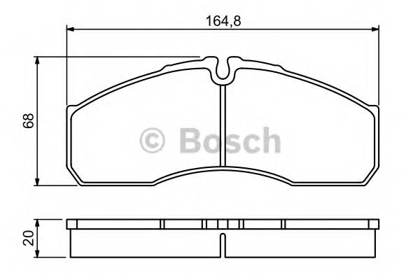 BOSCH 0 986 494 266 Комплект гальмівних колодок,